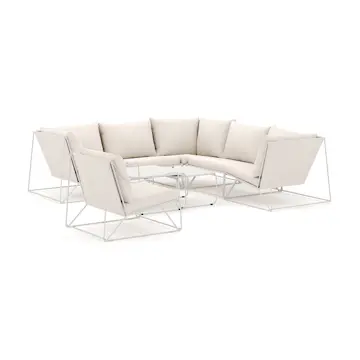 Loungesoffa Comfort Garden Usteryd utomhus hörnsoffa 6-sits vändbar med fåtölj