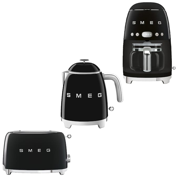 Frukostpaket Smeg Lilla Brödrost, Vattenkokare & Kaffebryggare