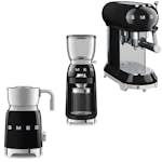Kaffepaket Smeg Espressobryggare, Kaffekvarn & Mjölkskummare
