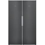 Kyl- & Fryspaket Siemens KS36VVXDP + GS36NVXEV iQ300 Black Steel 186 cm