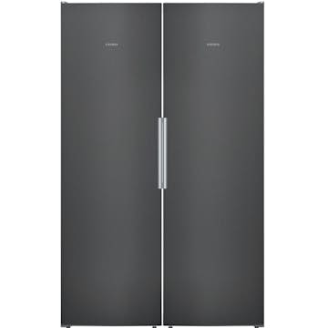 Kyl- & Fryspaket Siemens KS36VVXDP + GS36NVXEV iQ300 Black Steel 186 cm