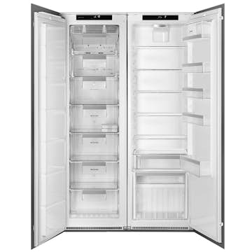 Integrerat Kyl- och Fryspaket Smeg S8L1743E + S8F174NE för IKEA Metod Kök