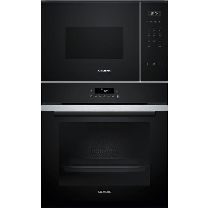 Ugn- och Mikropaket Siemens HB271ABS3 + BF555LMB1 För Högskåp