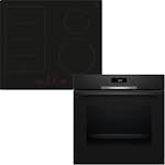 Ugn- & Hällpaket BOSCH HBA571BB3 + PIX61RHC1E Serie 4 & 6 Svart Självrengörande