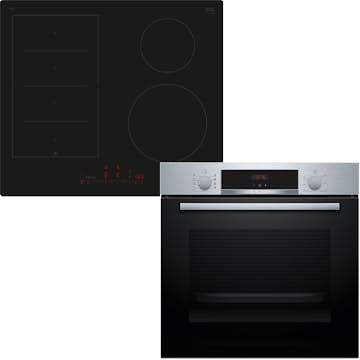 Ugn- & Hällpaket Bosch HBA534BS3 + PIX61RHC1E Varmluft
