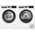 Tvättmaskin och Torktumlare BOSCH WGG244FTSN + WQG245DBSN Serie 6 Vit