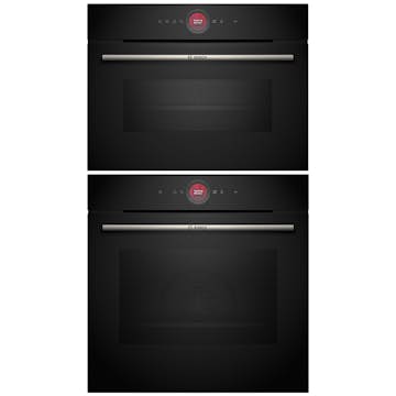 Ugn och Mikro BOSCH HBG7721B1 + CMG7241B1 Serie 8 Svart