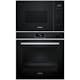 Ugn och Mikro Siemens iQ300 HR532GBS3 + iQ500 BF555LMB1 Med Ångfunktion och Air Fry