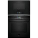Ugn och Mikro Siemens iQ700 HB772A1B1 + BF722R1B1 Med Pyrolys Rengöring För Inbyggnad