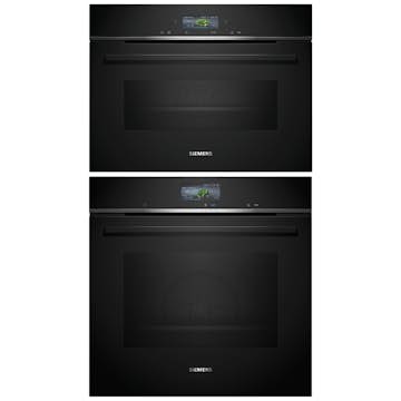 Ugn och Mikro Siemens iQ700 HB776G3B2S + CM724G1B1 Kompaktugn Svart