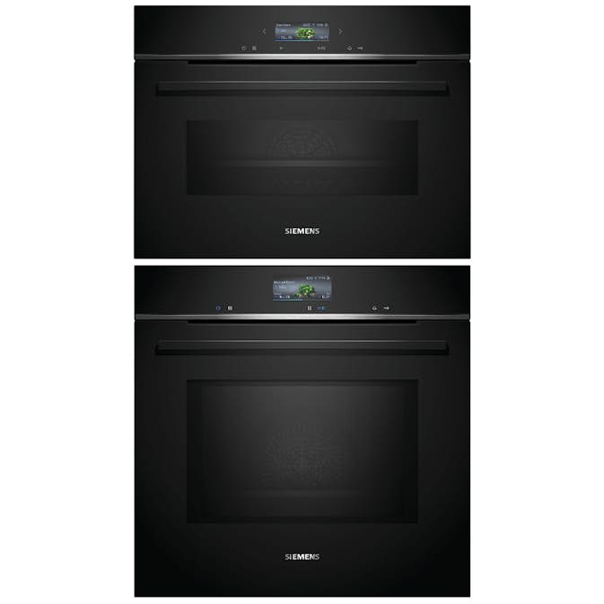 Ugn och Mikro Siemens iQ700 HM736G1B1 + CM724G1B1 Svart