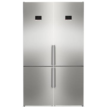 Kombiskåp Kyl/frys BOSCH 2 st KGN397ICT Serie 4 203cm Energiklass C Rostfritt Stål