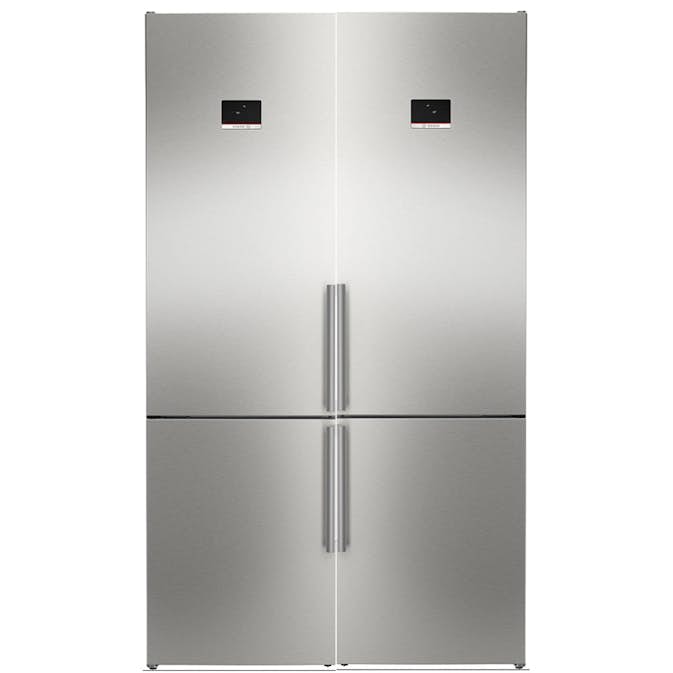 Kombiskåp Kyl/frys BOSCH 2 st KGN397ICT Serie 4 203cm Energiklass C Rostfritt Stål
