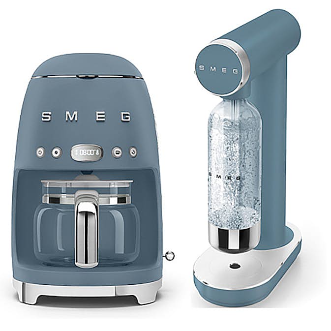 Kaffebryggare och Kolsyremaskin Smeg Storm Blue
