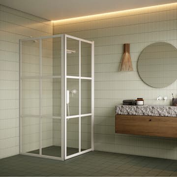 Duschhörn Hietakari Bläk 765 Paris Fast Vägg och Vändbar Dörr