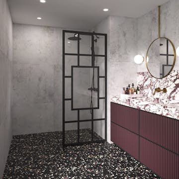 Duschvägg Hietakari Bläk 800 Shanghai Fast