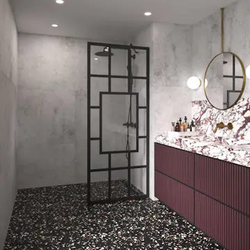 Duschvägg Hietakari Bläk 800 Shanghai Fast