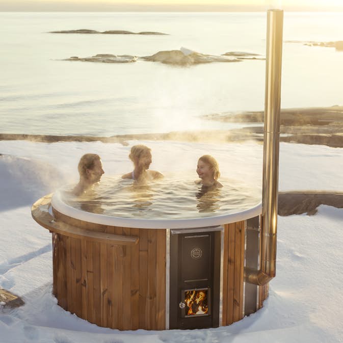 Vedeldad Badtunna Skärgårdstunnan Regal DualBurn