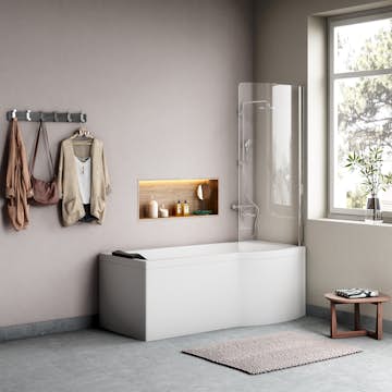 Duschbadkar Comfornette Bali Med Duschvägg