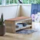 Trädgårdsbänk PLUS Rustik Design med Hylla 1380 mm
