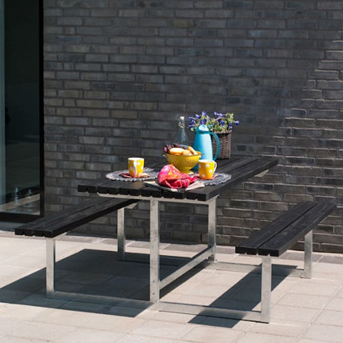 Picknickbord PLUS Basic Svart Utomhus