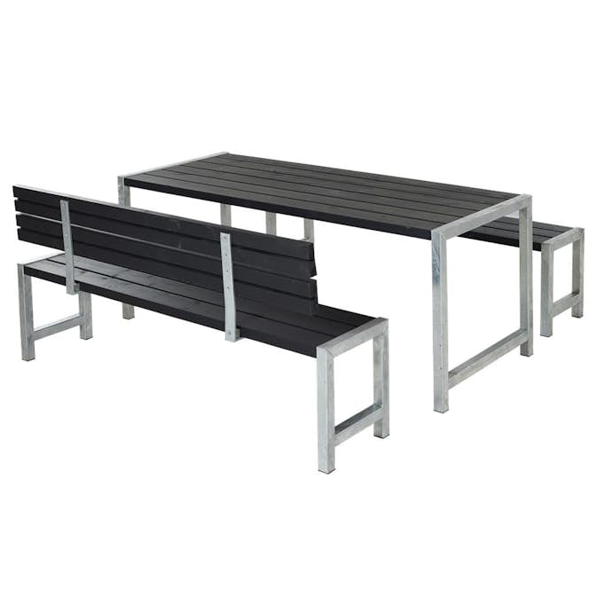 Bänkset Utomhus PLUS Svart