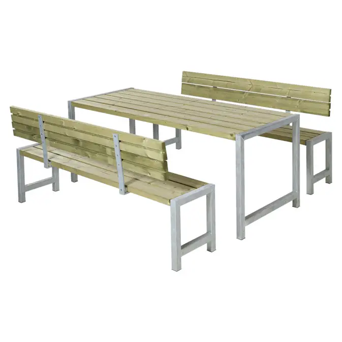 Bänkset Utomhus PLUS Tryckimpregnerat Trä