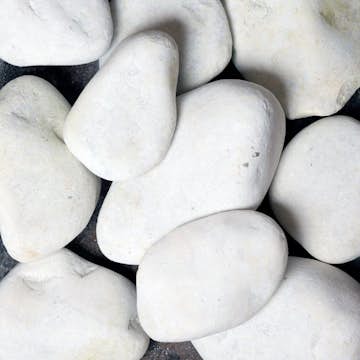 Dekorsten Magrab Krossprodukter Vit Pebbles 60-100 mm, 1000 kg Säck