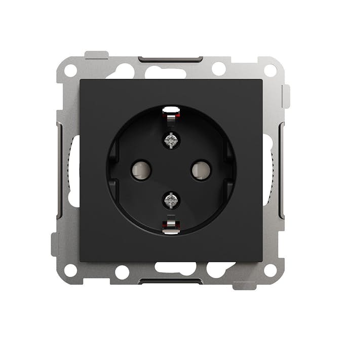 Vägguttag Elko 1-Vägs komb Infällt RS Svart