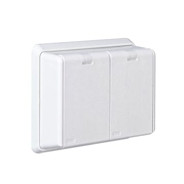 Vägguttag Elko 2-Vägs IP44 RS Renvit