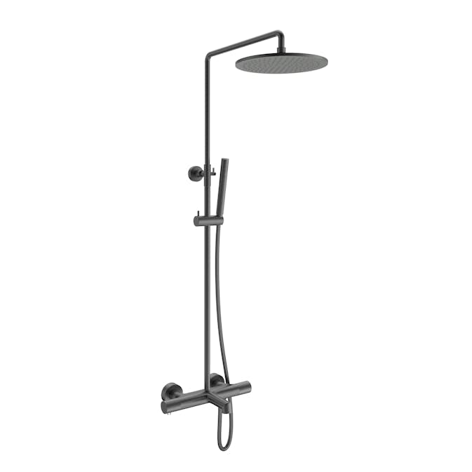Takduschset Bathlife Vidd Tak med Badkarsblandare Blank Grå Outlet