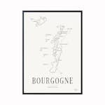 Poster Corkframes Vinkarta Bourgogne