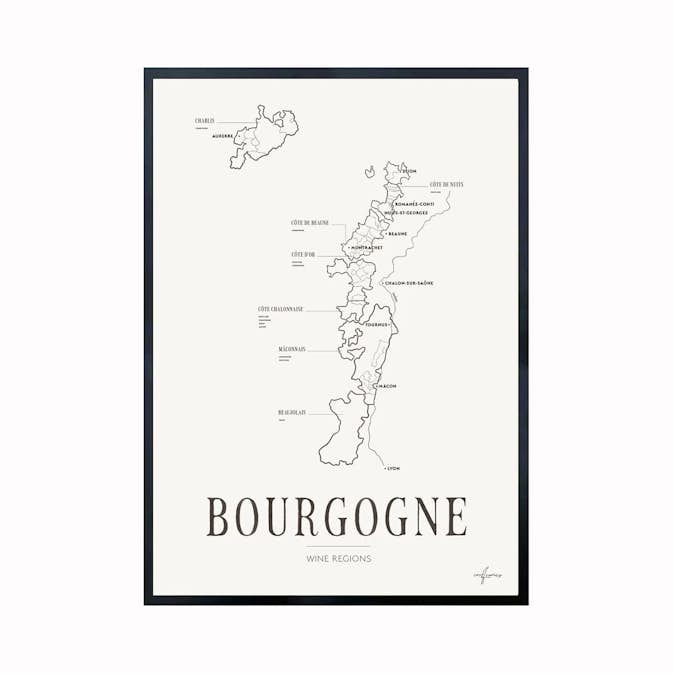 Poster Corkframes Vinkarta Bourgogne
