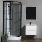 Duschkabin Bathlife Betrakta 90x90 Svart/Vit