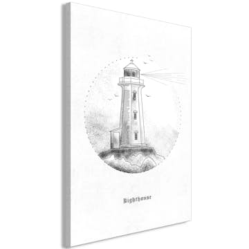 Tavla Arkiio Black and White Lighthouse