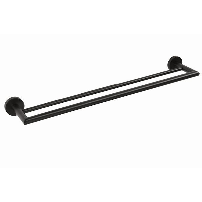 Handduksstång Duschbyggarna Black Dubbel