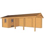 Carport Baseco Grannäs 31 m² med Förråd & Sadeltak