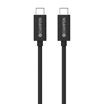 USB-C Champion Kabel 2m 100W Svart