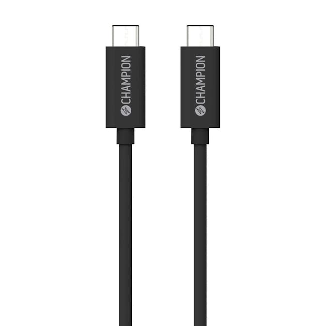 USB-C Champion Kabel 2m 100W Svart