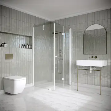 Duschhörn Hietakari Classic 147 Fast Vägg och Vikbar Dörr