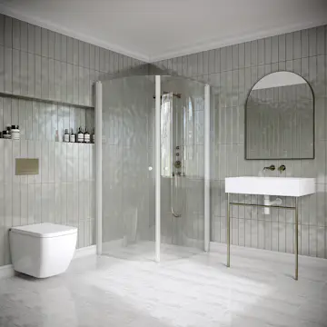 Duschhörn Hietakari Classic 155 Rund med Vändbara Dörrar