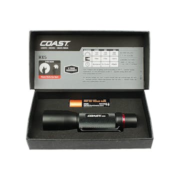 Ficklampa Coast Hx5 Med Enhandsfattning - I Presentask