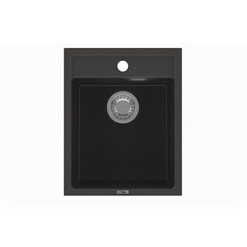 Diskho Stala Combo CEG40-50B Komposit Svart Enkel med Korgventil & Vattenlås