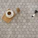 Natursten ArtStone Woodlight Gravin Hexagon Polerad 5x5 cm