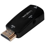VGA till HDMI-konverterare LogiLink HDMI-hane till VGA-hona + Ljud