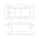 Badkar Strømberg Delta 1800x800 mm