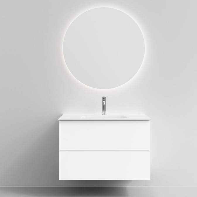 Tvättställsskåp Temal Astra med Tvättställ Onni och Spegel Halo