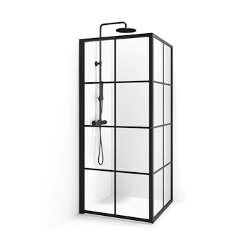 Duschhörn Macro Design Empire Swing Klarglas med Spröjs