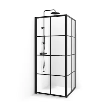 Duschhörn Macro Design Empire Swing Klarglas med Spröjs