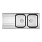 Diskbänk Franke SKX 621 Rostfri Vändbar Dubbel Diskho